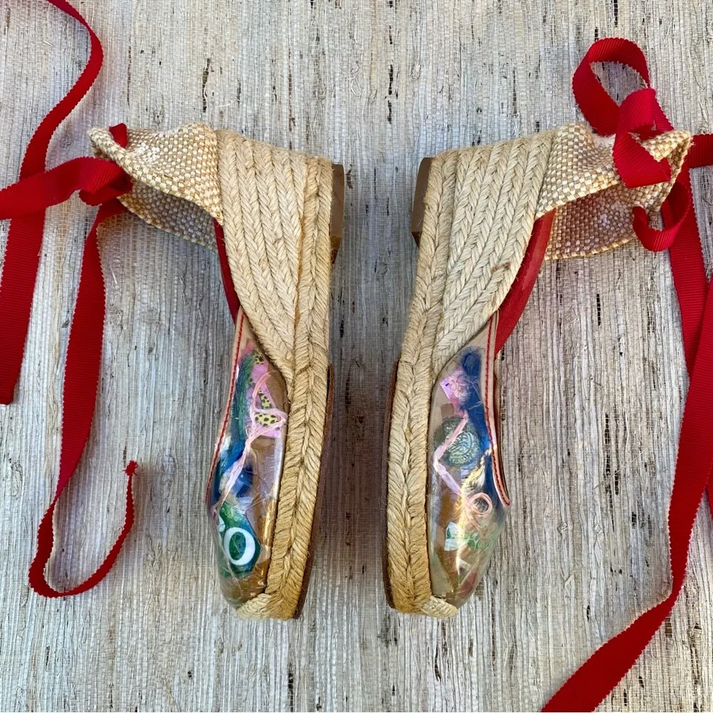 Christian Louboutin “Trash” Wedge Espadrilles Sandal